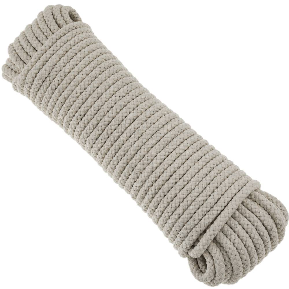 Corda di cotone intrecciata 20 m x 4 mm naturale