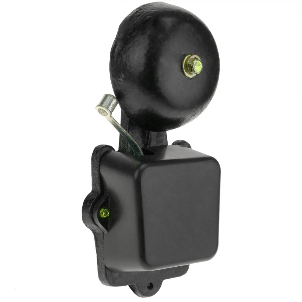 Sonnette électrique cloche avec marteau en métal extrudé noir 220 VAC