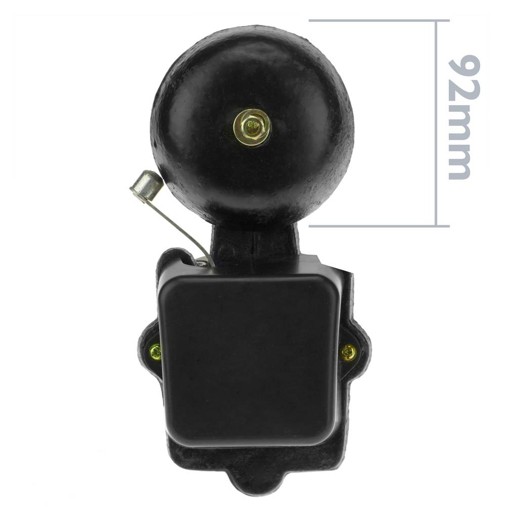 Sonnette électrique cloche avec marteau en métal extrudé noir 220 VAC