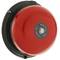 Sonnette électrique cloche en métal rouge 100mm pour alarme 85 dB