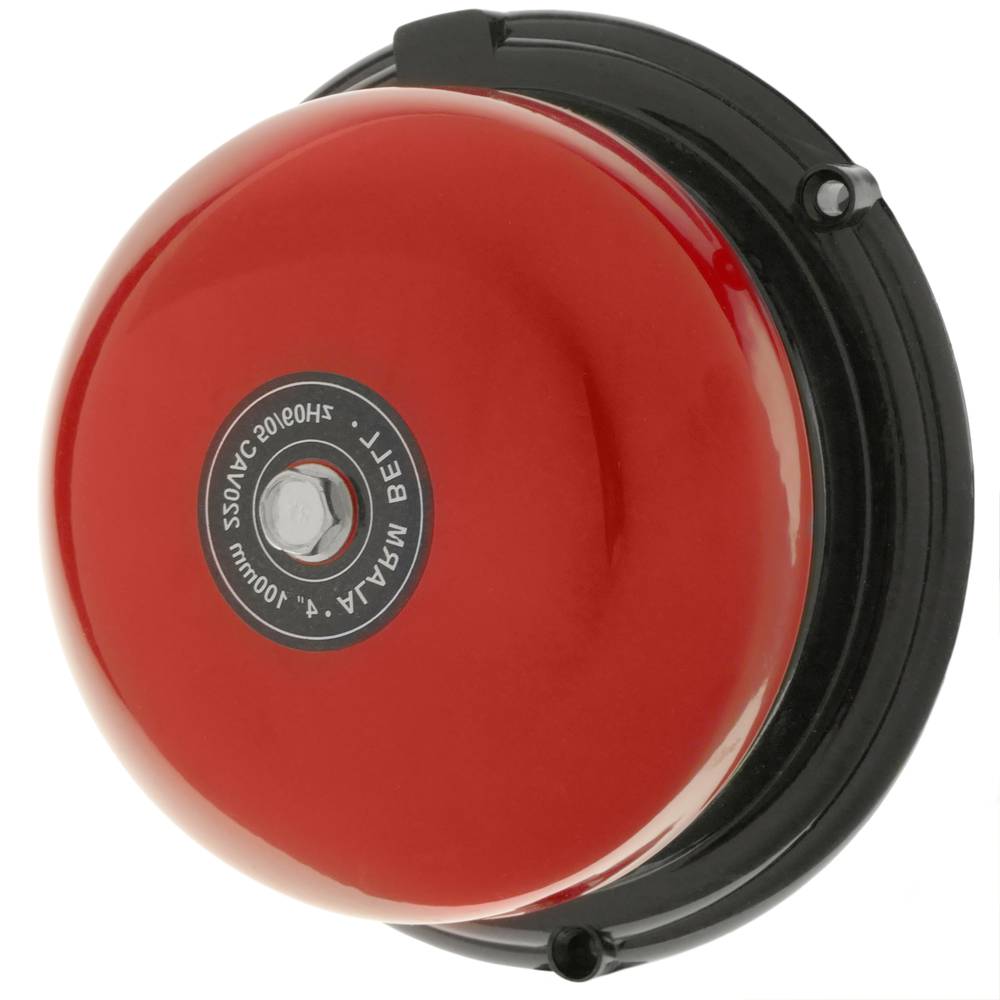 Electric doorbell red bell 100mm for alarm 85 dB