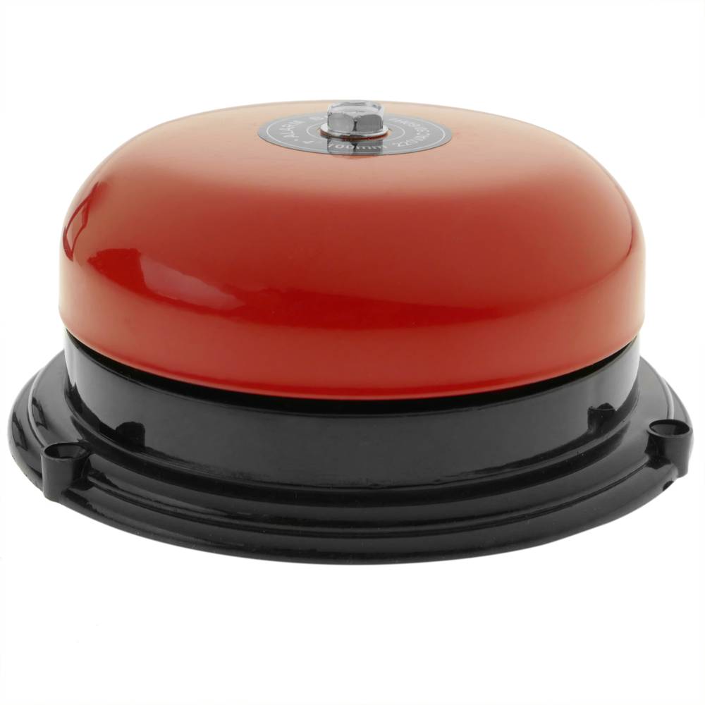 Electric doorbell red bell 100mm for alarm 85 dB