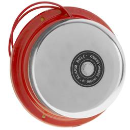 Sonnette électrique cloche en métal chrome 100mm pour alarme