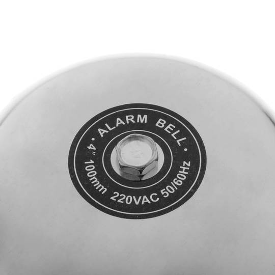 Elektrische bel chrome bel 100 mm voor alarm 85 dB