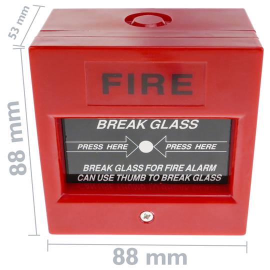 Emergency manual push button for fire alarms
