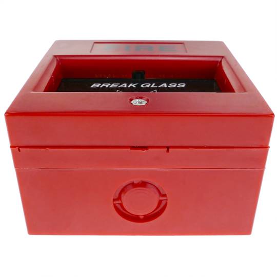 Emergency manual push button for fire alarms