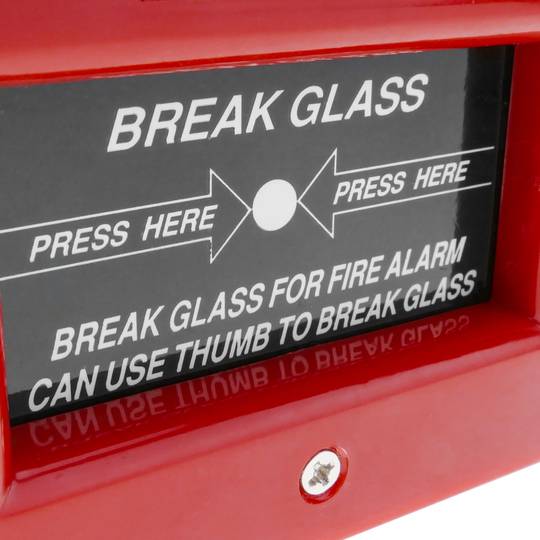 Emergency manual push button for fire alarms