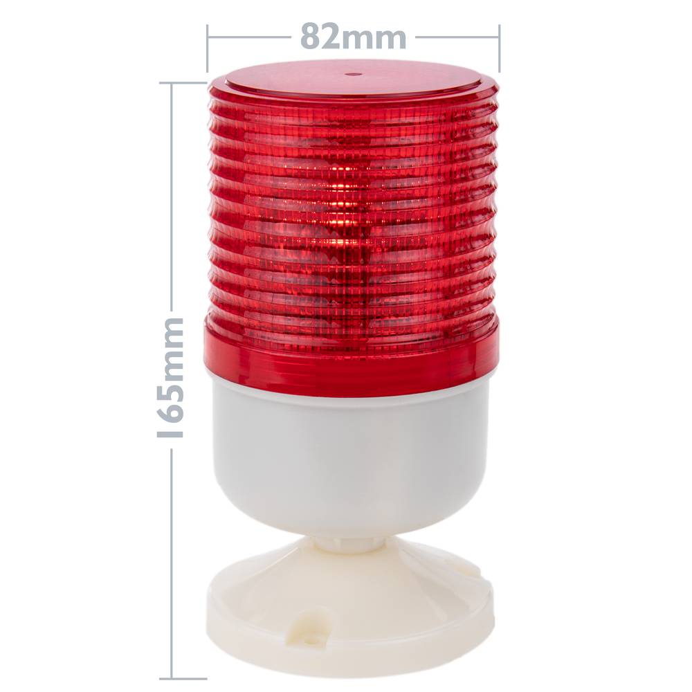 Sirena LED rossa 78 mm con rotazione motorizzata