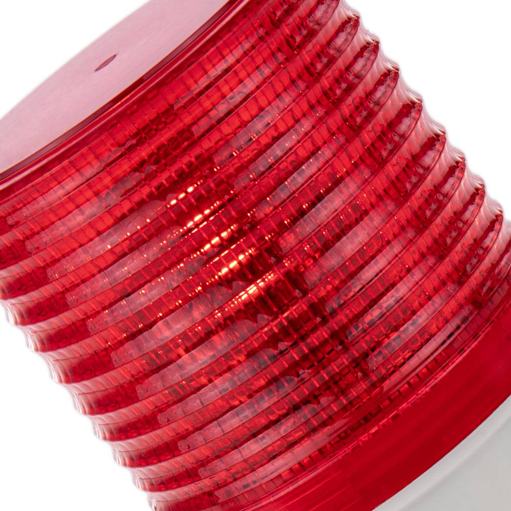Sirena LED rossa 78 mm con rotazione motorizzata