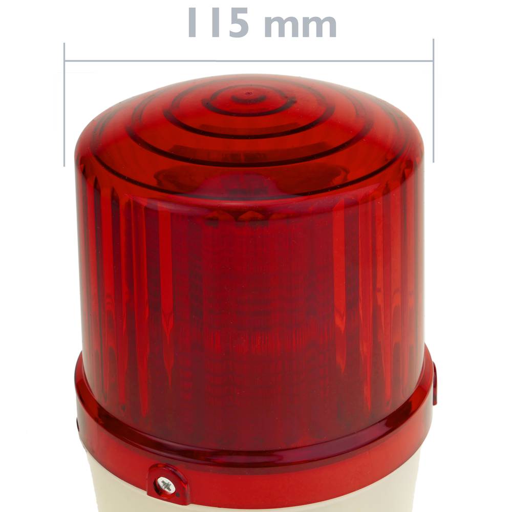 Lampe de Signal LED rouge 115 mm. Gyrophare avec effet de rotation