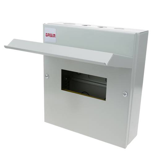 Caja de distribución eléctrica de 6 módulos 17.5 mm IP40 para superficie de metal SPN