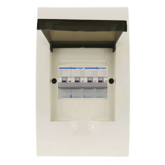 Schaltkasten Elektroverteilerkasten aus 4 Modulen 17,5 mm  Kunststoff ABS für einbetten SPN IP40