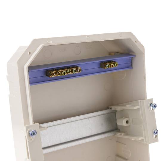 Electrical distribution box 6 modules recessed plastic ABS SPN IP40