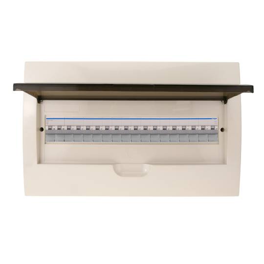 Caixa de distribució elèctrica de 18 mòduls d'encastar de plàstic ABS SPN IP40