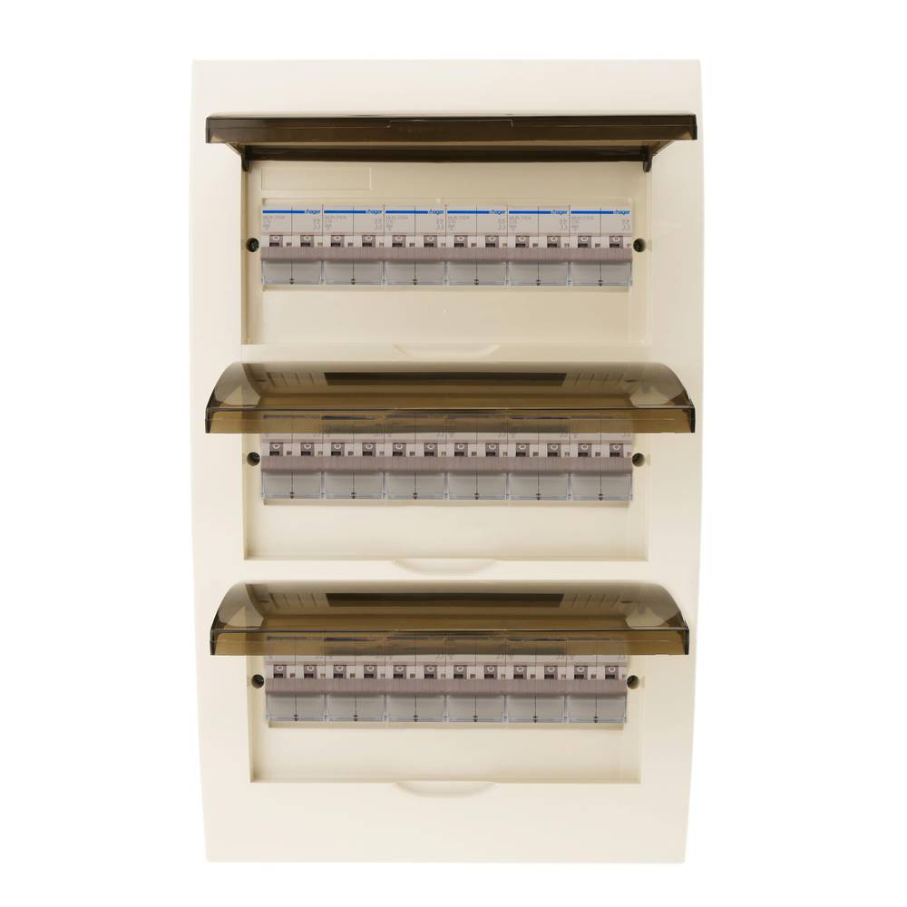 Caja de distribución eléctrica de 36 módulos de empotrar de plástico ABS SPN IP40
