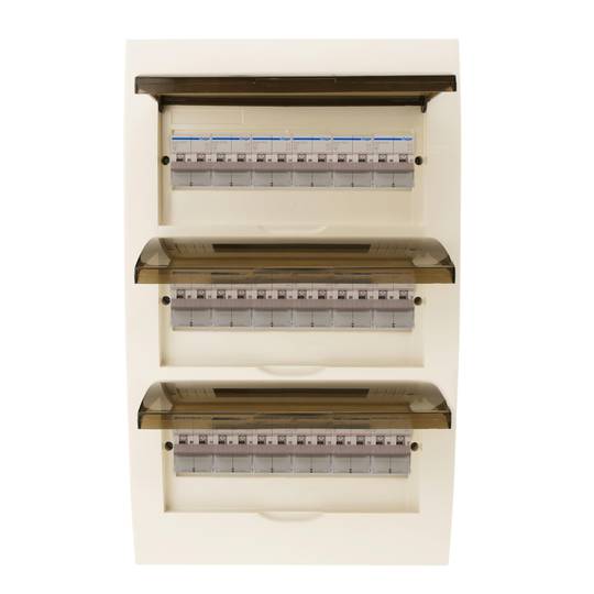 Caja de distribución eléctrica de 36 módulos de empotrar de plástico ABS SPN IP40