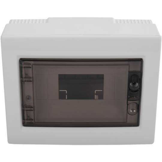 Caja de distribución eléctrica de plástico ABS para superficie de 8 módulos