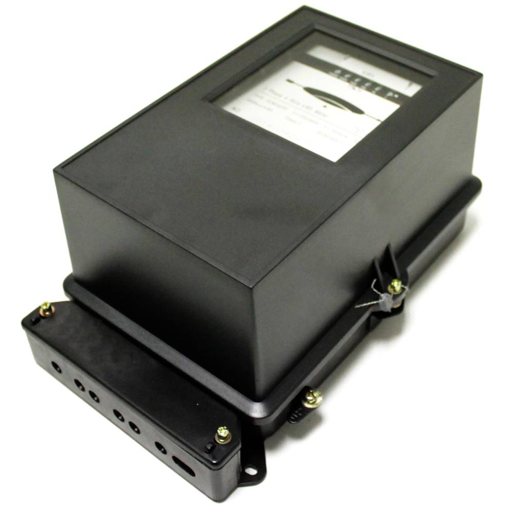 Compteur d'électricité 3 phases 3x10A 230V 50Hz plastique noir