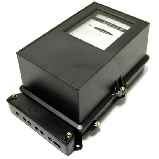 Compteur d'électricité 3 phases 3x10A 230V 50Hz plastique noir