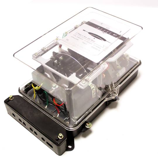 Compteur d'électricité 3 phases 3x10A 230V 50Hz plastique transparent