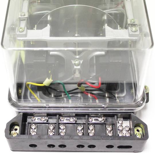 Compteur d'électricité 3 phases 3x10A 230V 50Hz plastique transparent