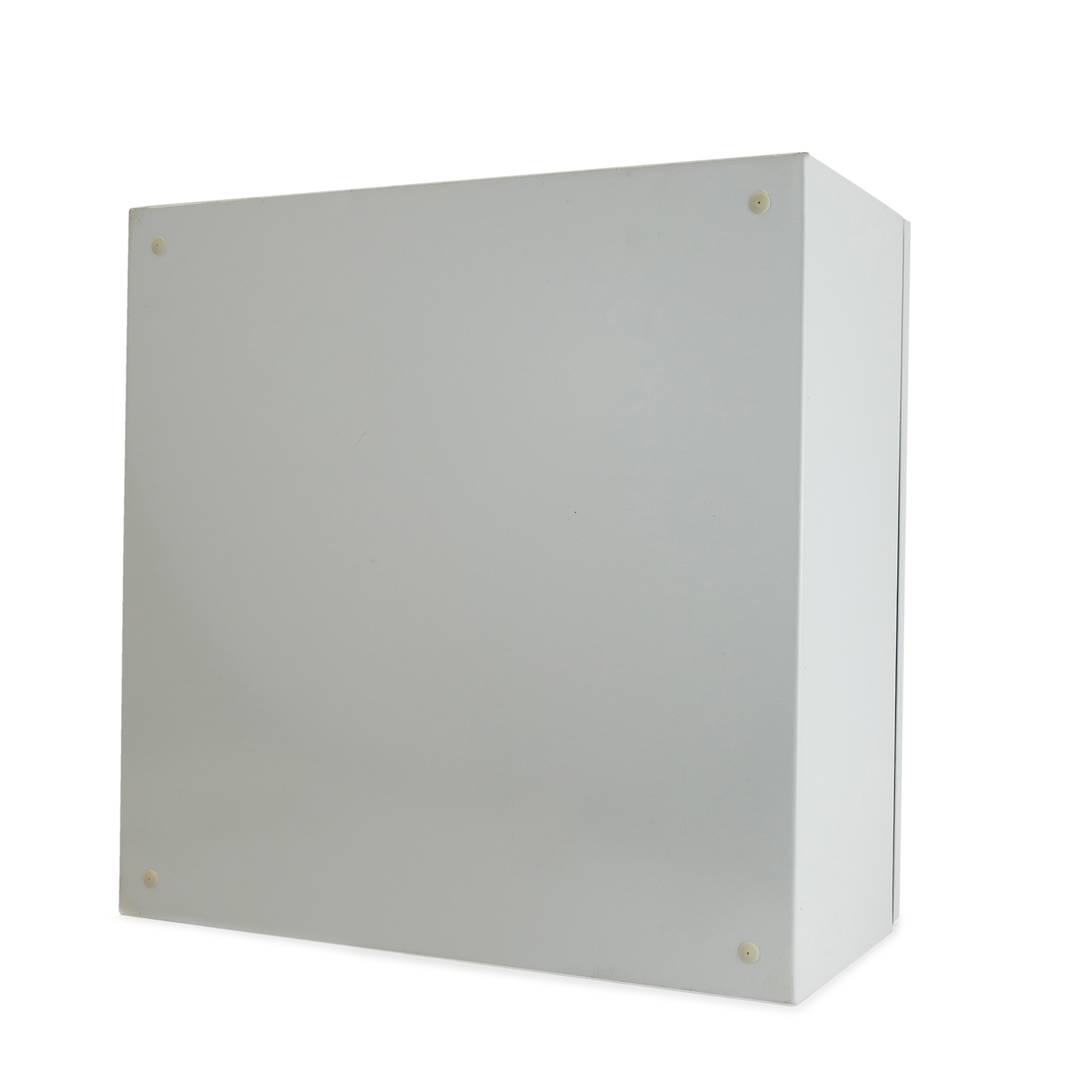 Caixa de distribució elèctrica metàl·lica amb protecció IP65 per a fixació a paret 300x300x250mm
