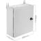 Metal electrical distribution box IP65 for wall mounting 400x300x150mm