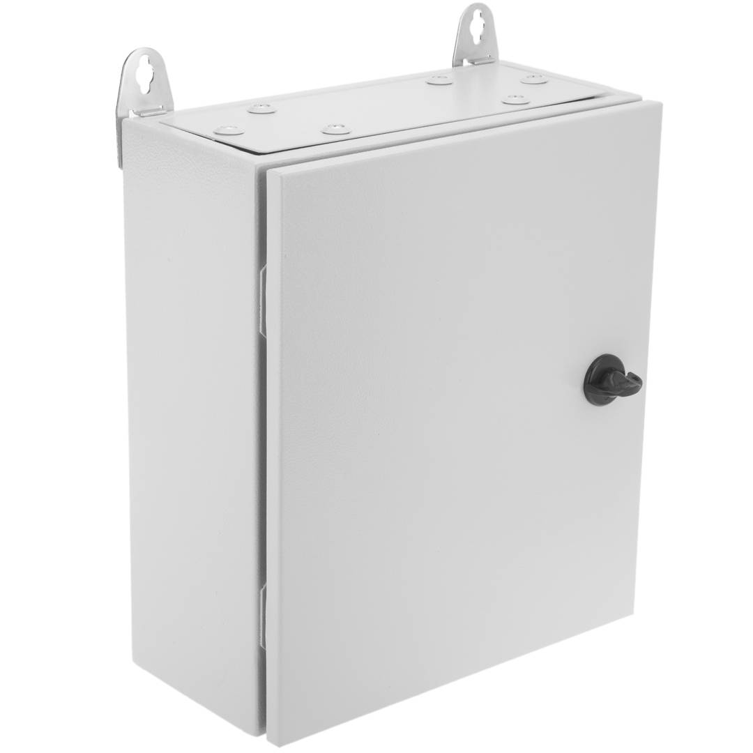 Coffret de distribution électrique en métal avec protection IP66 pour fixation murale 300x350x150mm