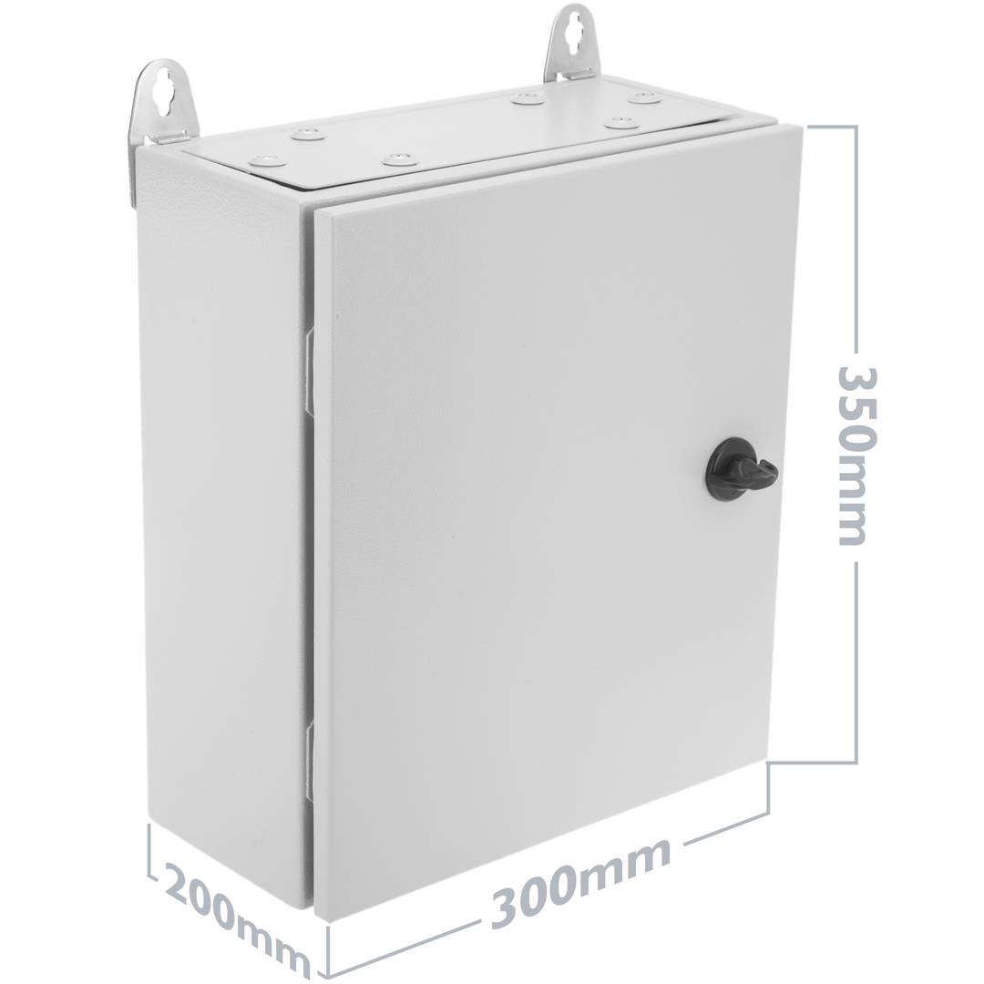 Coffret électrique en métal avec protection IP65 pour fixation au poteau  200 x 300 x 150 mm - Cablematic