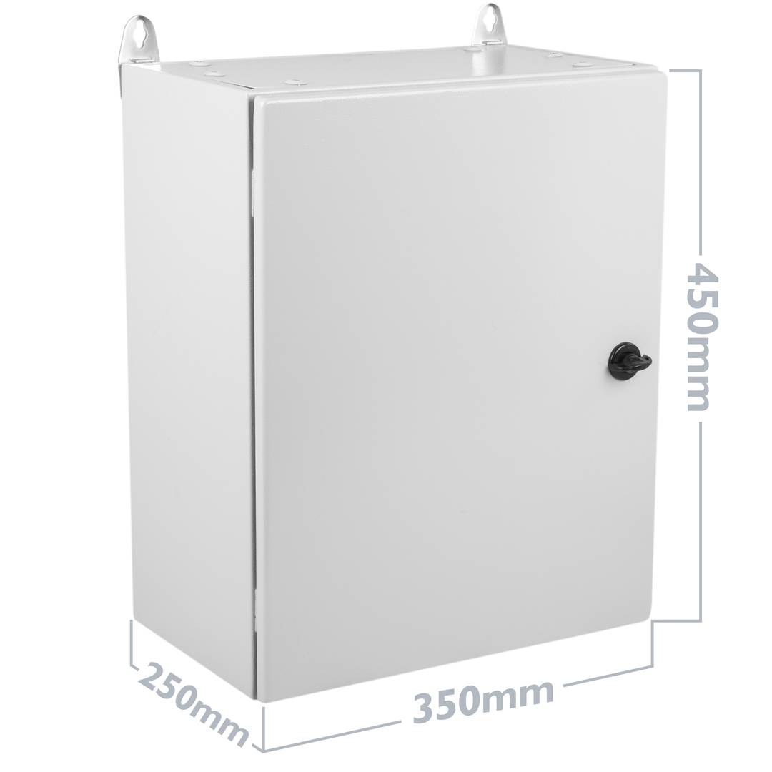 Metalowa skrzynka rozdzielcza o stopniu ochrony IP66 do mocowania na ścianie 350x450x250mm