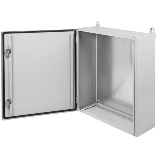 Caixa de distribució elèctrica metàl·lica amb protecció IP65 per a fixació a paret 600x500x200mm