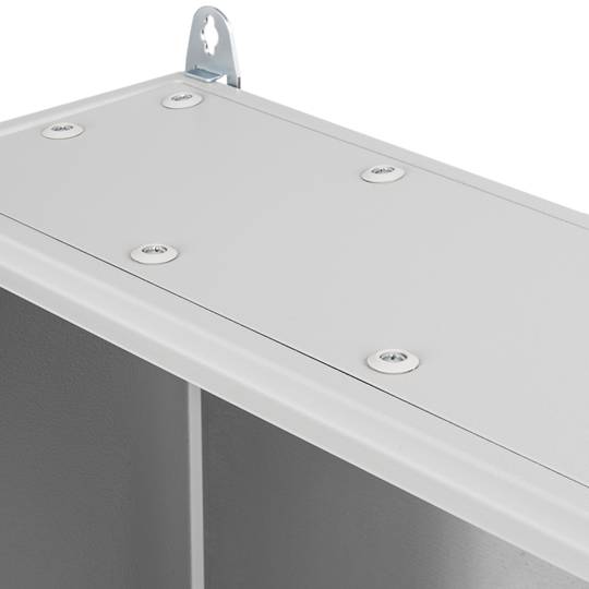 Caixa de distribució elèctrica metàl·lica amb protecció IP65 per a fixació a paret 600x500x200mm