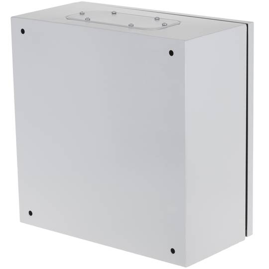 Caixa de distribuição elétrica metálica com proteção IP54 para fixação na parede 300x300x200mm