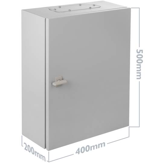 Caja estanca metálica de distribución eléctrica con protección IP54 para fijación a pared 300x200x400mm