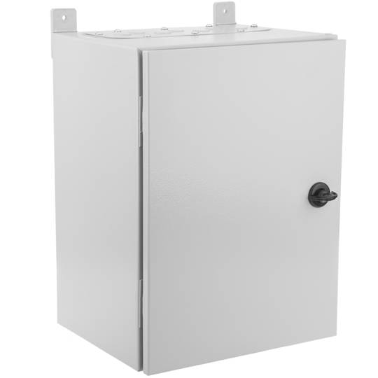 Caja de distribución eléctrica metálica con protección IP54 para fijación a pared 300x400x250mm