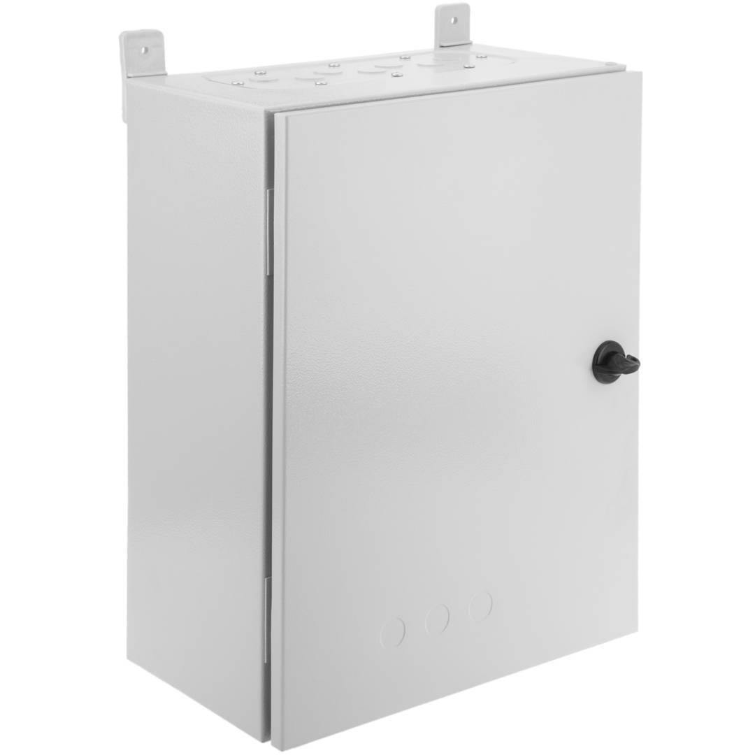 Elektroverteilerkasten aus Metall mit Schutzart IP54 zur Wandbefestigung 400x500x250mm