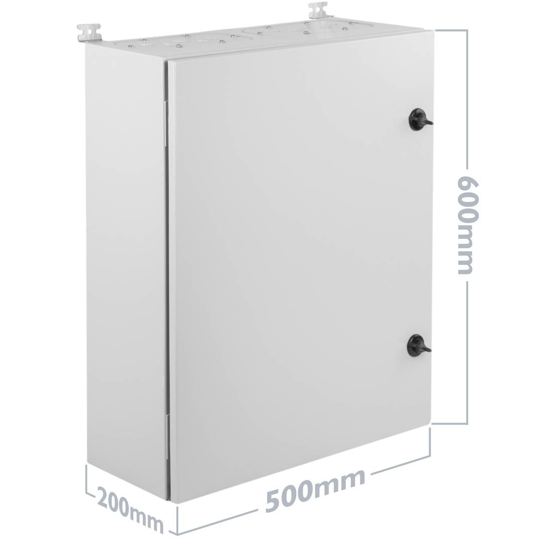 Metal electrical distribution box with IP54 protection for wall