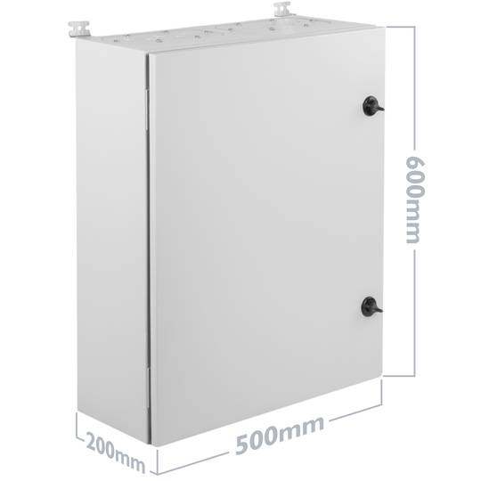 Scatola di distribuzione elettrica in metallo con protezione IP54 per fissaggio a parete 600x500x200mm
