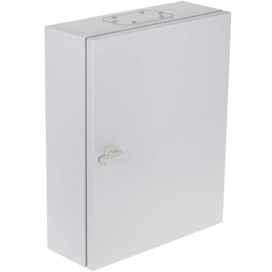 Caixa de distribuição elétrica metálica com proteção IP54 para fixação na parede 500x400x150mm