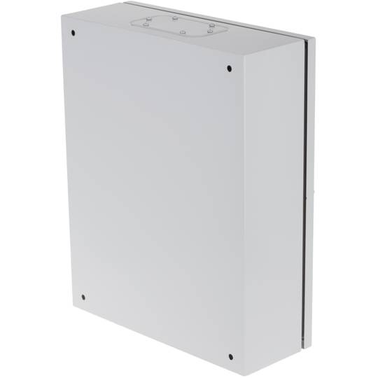 Caixa de distribuição elétrica metálica com proteção IP54 para fixação na parede 500x400x150mm