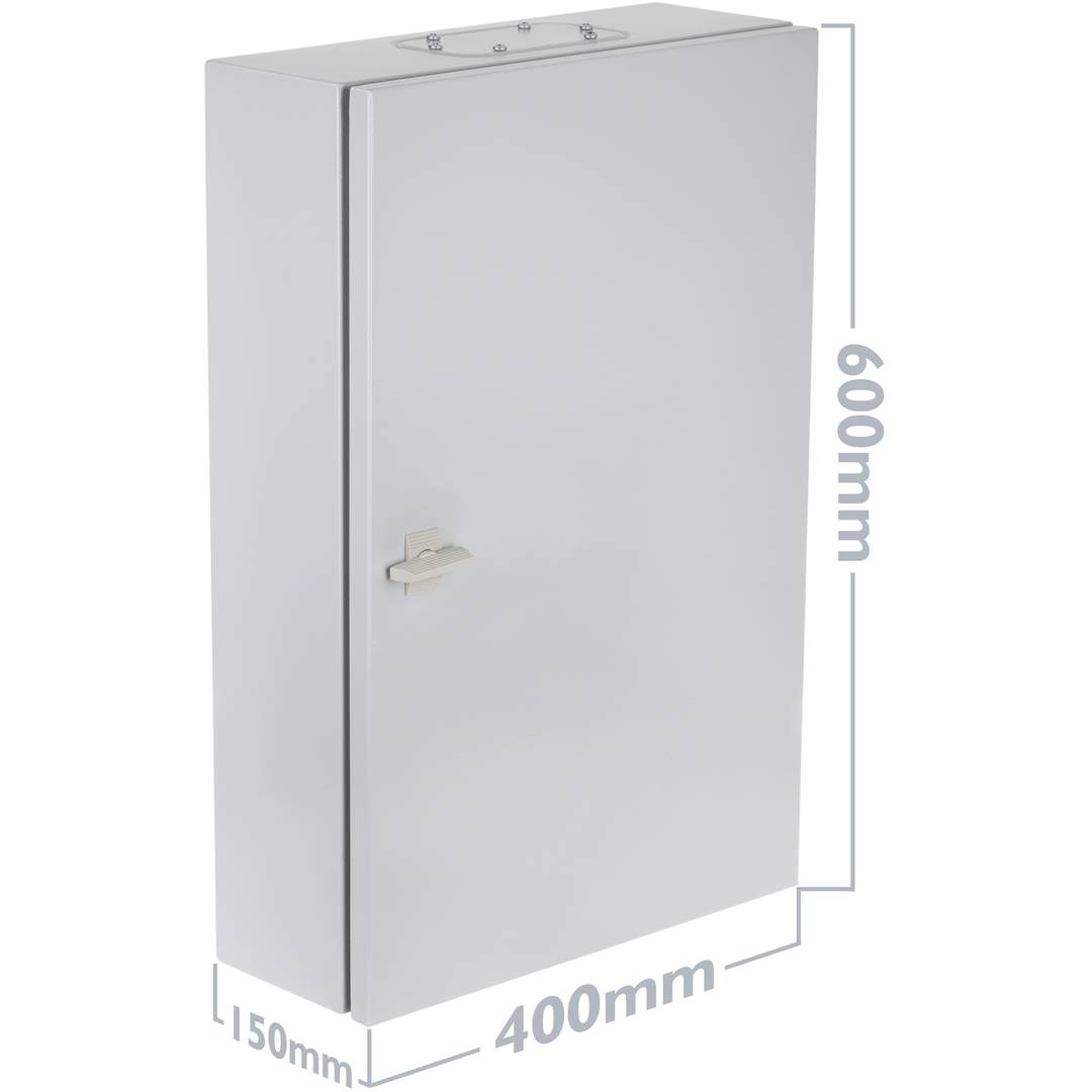 Metalen elektrische verdeelkast met IP54 bescherming voor wandbevestiging 600x400x150mm