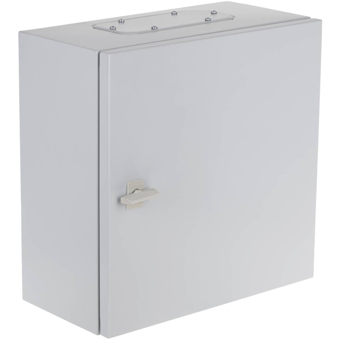 Caja de distribución eléctrica metálica con protección IP54 para fijación a pared 600x600x300mm