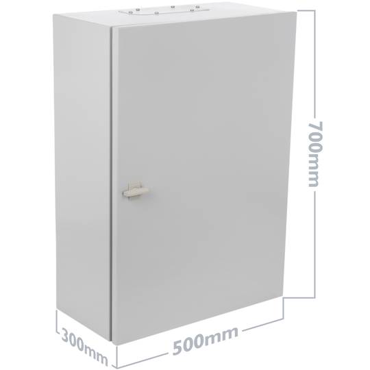 Metal electrical distribution box with IP54 protection for wall fixing 500x700x300mm