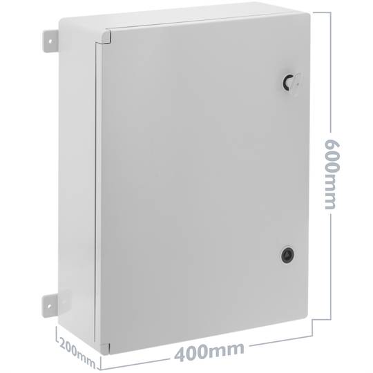 Caixa de distribuição elétrica em plástico ABS com proteção IP65 400x600x200mm