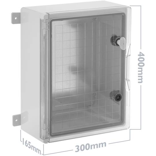 Scatola di distribuzione elettrica in plastica ABS trasparente con protezione IP65 300x400x165mm