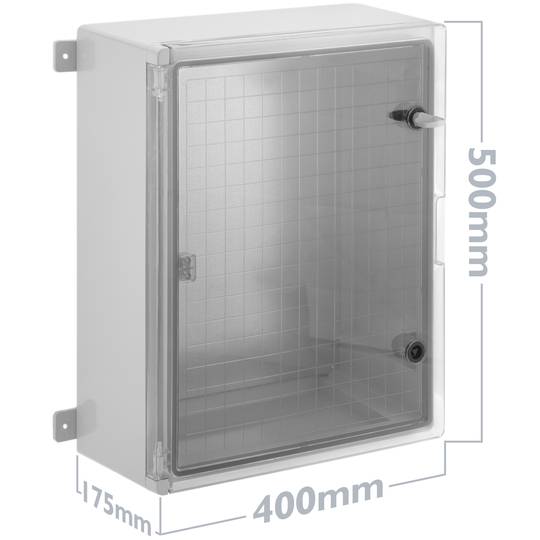 Transparenter elektrischer Verteilerkasten aus ABS-Kunststoff mit IP65-Schutz 400x500x175mm