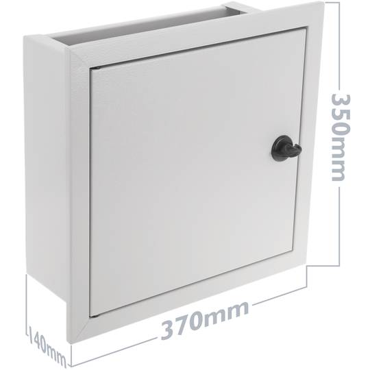Caja de distribución eléctrica metálica de 24 módulos con protección IP54 para fijación a pared 350x370x140mm