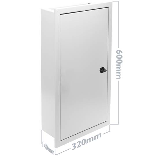 48-module metal electrical distribution box with IP54 protection for wall mounting 320x600x140mm