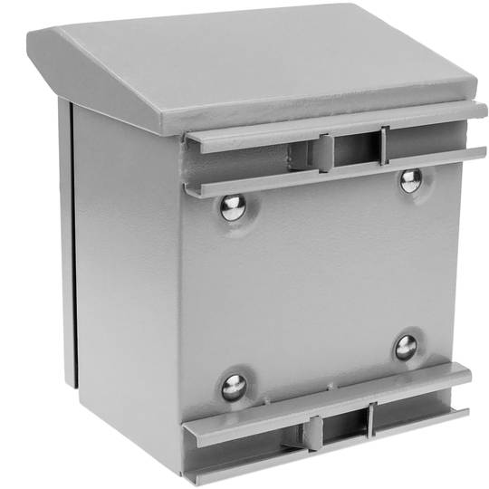 Coffret électrique en métal avec protection IP65 pour fixation au poteau 200 x 200 x 150 mm