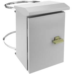 Caixa de distribuição elétrica de metal com proteção IP65 para fixação ao poste 200 x 300 x 150 mm